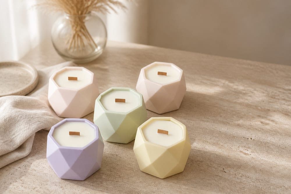 Geo Hex Candle Collection